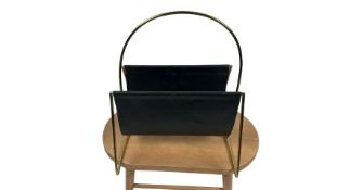 Gold & Leather Magazine Holder