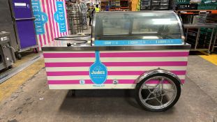 Refrigerated Ice Cream Serving Counter on Wheels