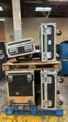 Pallet of storage boxes on wheels x 6 units