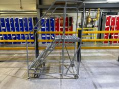 Cotterman Grey Metal Airport Steps