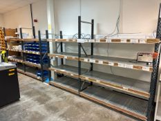 5 Bays Of Black Metal Boltless Shelf Racking