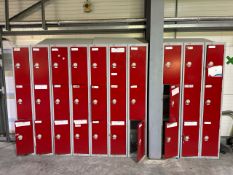 A Run Of 10 Sets Of Lockers