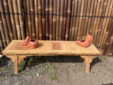 Antique Teak Chinese Bench