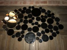Decorative Tinted Designer Circles Mirror