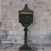 New Aluminium Post Box On Stand In Black
