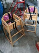 2 x Wooden High Chairs