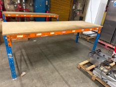 Metal Workbench With Chipboard Top