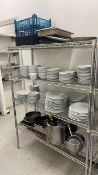 Shelving Unit With Crockery & Catering Equipment