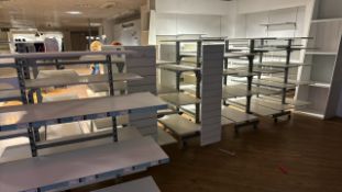 Mobile Retail Dual Sided Display Shelves x6