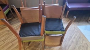 Assorted Coloured Chairs x8