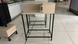 Pilgrim Wooden Display Cabinets x2