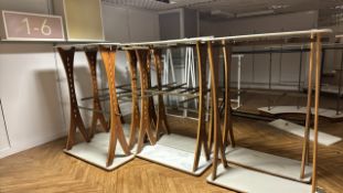 Wooden Retail Merchandising Hanging Rails x7