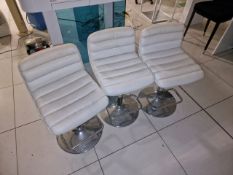 White Bar Stools x3