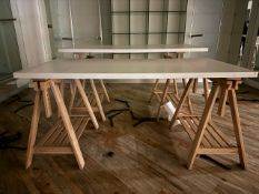 Wood Display Tables x2