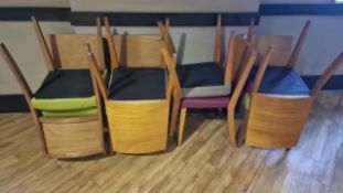 Assorted Coloured Chairs x8