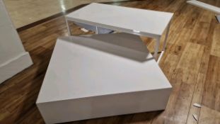 White Display Tables Set of 2