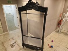 Black Wood Mirrored Cabinet