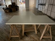 Wood Display Tables x2