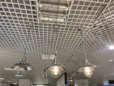 Chrome Pendant Lamps x3
