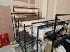 Black Metal Hanging Rails x5
