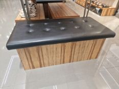 Wood and Leather Effect Display Seating
