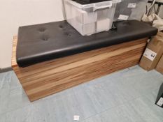 Wood and Leather Effect Display Seating