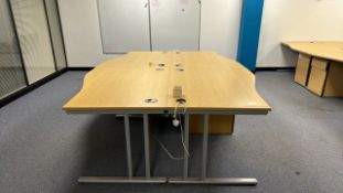 Wood Effect Office Desk x4