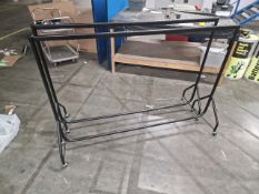Black Metal Hanging Rails x2