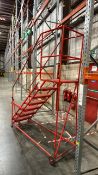 Red Mobile Step Ladder