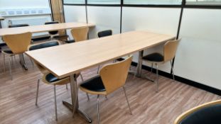 Rectangular Cafeteria Table & Chairs x4