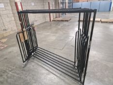 Black Metal Hanging Rails x6