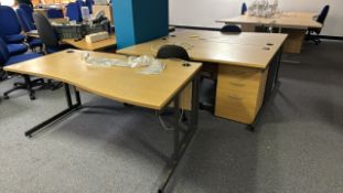 Wood Effect Office Desk x3