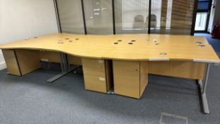 Wood Effect Office Desk x6