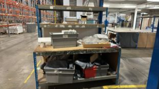 Metal Work Bench With Shelf