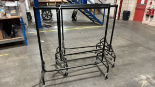 Black Metal Hanging Rails x4