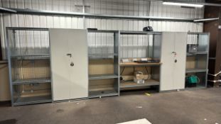 Metal Storage Shelves With Work Bench