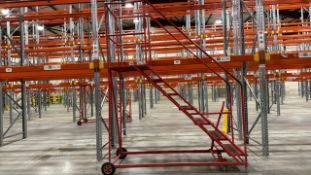 Red Mobile Step Ladder