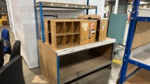 Metal Work Bench With Shelf