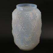 Rene Lalique Opalescent Glass 'Davos' Vase
