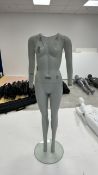Grey Female Mannequin With Stand