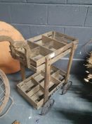 Vintage Wooden Flower Cart