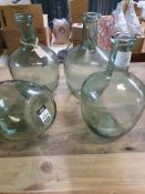 Large Green Bottles x4