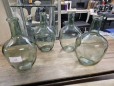 Large Green Bottles x4