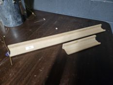 Solid Oak Picture Shelves x2