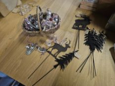 Assorted Christmas Hanging Decorations & Picks