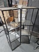 Metal & Glass Display Stands x2