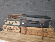 Vintage suitcases x5