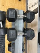 27.5 kg Dumbells x2