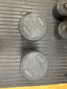York 40kg Dumbells x2