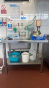 Benham Single Sink Stinless Steel Washdown Area